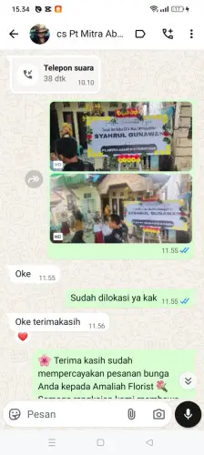 Testimonial Papan Bunga mulyajaya