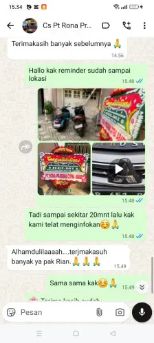 Testimonial Papan Bunga mulyajaya